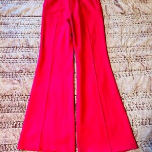 Pink flare trousers